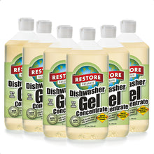 Load image into Gallery viewer, Dishwasher Gel 32 oz 6 Pack non-toxic, biodegradable, eco-friendly, natural household cleaner