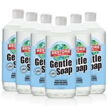 Load image into Gallery viewer, 32 oz. Gentle Soap 6 pack non-toxic, biodegradable, eco-friendly, natural household cleaner