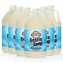 Load image into Gallery viewer, 64 oz. Gentle Soap 6 pack non-toxic, biodegradable, eco-friendly, natural household cleaner