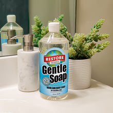 Load image into Gallery viewer, 32 oz. Gentle Soap non-toxic, biodegradable, eco-friendly, natural household cleaner