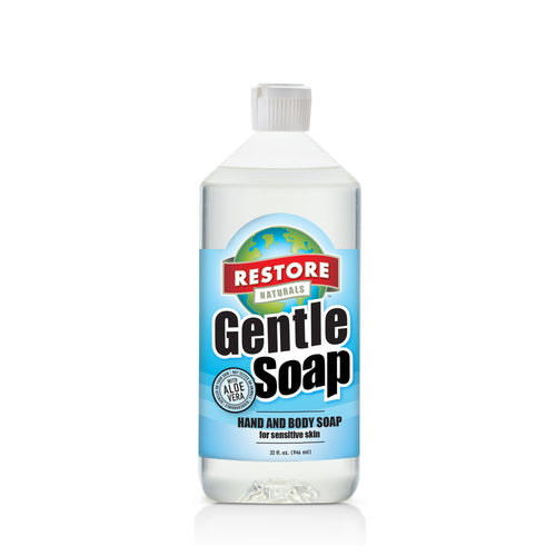 32 oz. Gentle Soap non-toxic, biodegradable, eco-friendly, natural household cleaner - front label