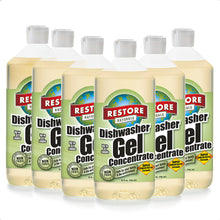 Load image into Gallery viewer, Dishwasher Gel 32 oz 6 Pack non-toxic, biodegradable, eco-friendly, natural household cleaner
