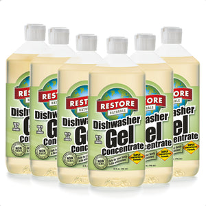 Dishwasher Gel 32 oz 6 Pack non-toxic, biodegradable, eco-friendly, natural household cleaner